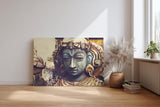 Sinus Art Wandbild 120x80cm Antike Skulptur mit ausdrucksstarkem Gesicht und handwerklicher Struktur