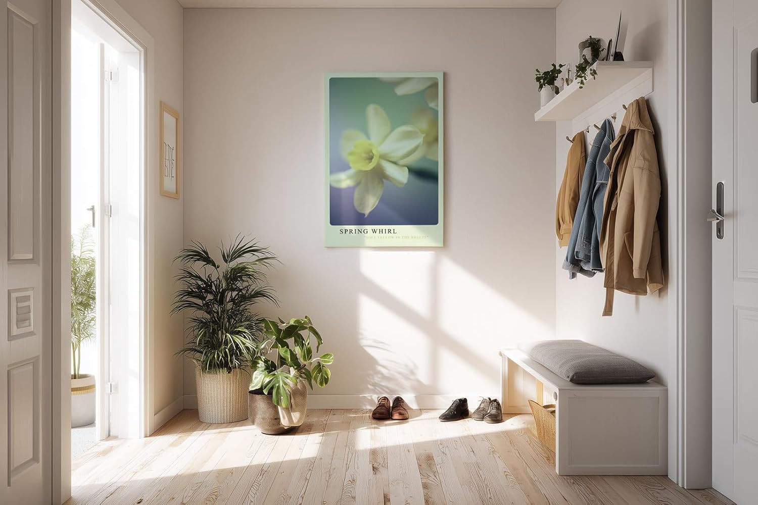 Paul Sinus Kunstdruck 40x60cm Spring Whirl Narzisse Blüte Frühling Gelb Makro Naturpastell