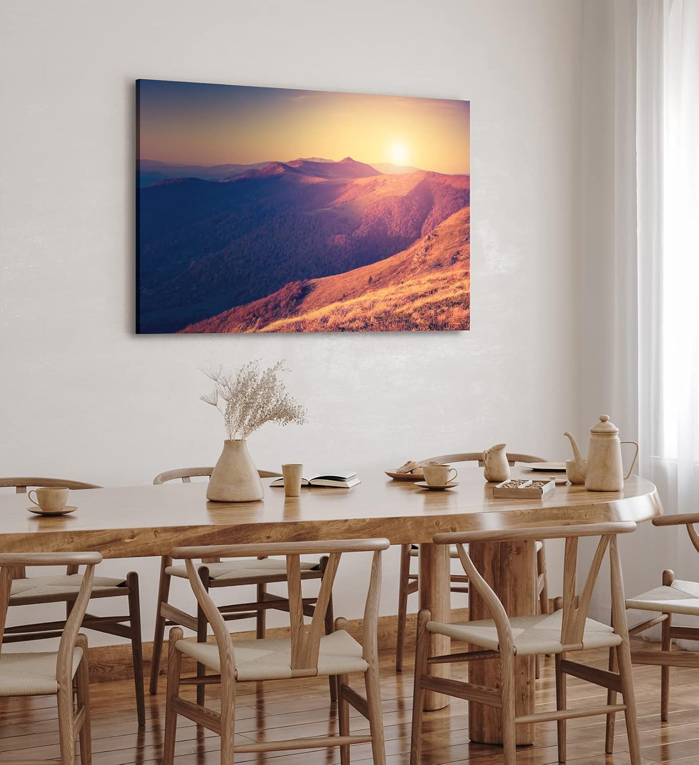 Paul Sinus Wandbild 120x80cm Berge Gebirge Sonnenuntergang Berglandschaft Natur