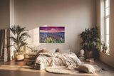 Sinus Art Wandbild 120x80cm Blühendes Lupinenmeer unter dramatisch gefärbtem Himmel – kraftvoll und inspirierend