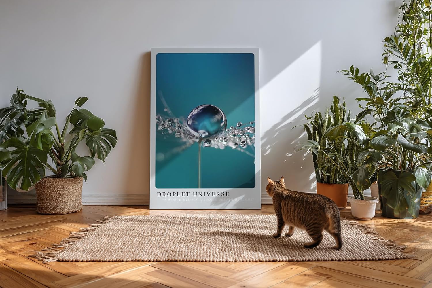 Paul Sinus Kunstdruck 40x60cm Tautropfen auf feiner Struktur – ein Universum im Mikrokosmos festgehalten