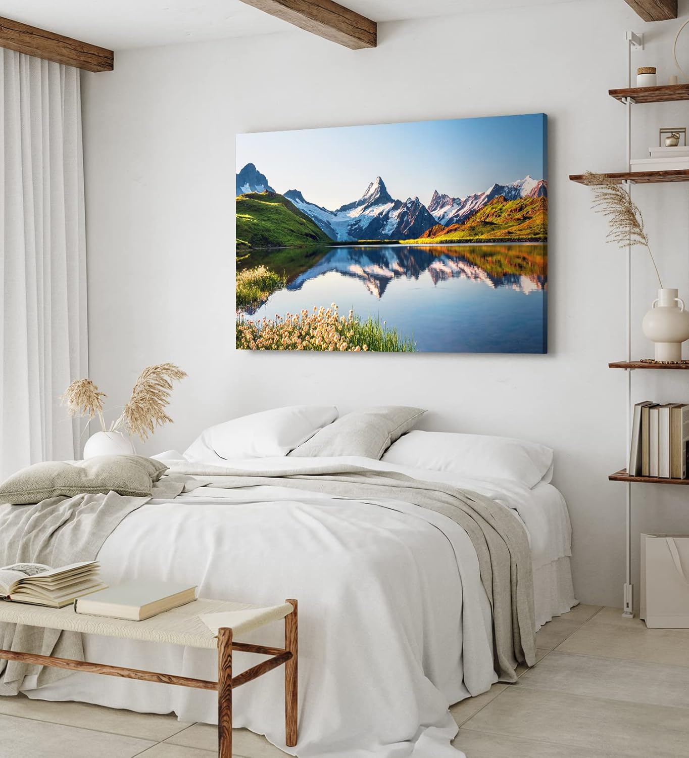 Paul Sinus Wandbild 120x80cm Bachalpsee Schweiz Alpensee See Landschaft Berggipfel