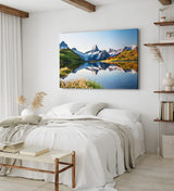 Paul Sinus Wandbild 120x80cm Bachalpsee Schweiz Alpensee See Landschaft Berggipfel