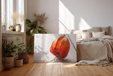 Sinus Art Wandbild 120x80cm Ruhiges Naturmotiv mit physalisähnlicher Blüte auf rustikalem Holzuntergrund