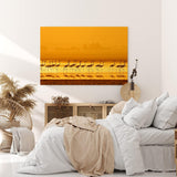 Paul Sinus Wandbild 120x80cm Flamingos Sonnenuntergang Abendröte Rot Kunstvoll