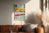 Paul Sinus Wandbild in 40x60cm Color Parade Abstrakte Komposition mit kräftigen Farbbalken und pastosen Strukturen