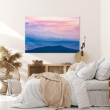 Paul Sinus Wandbild 120x80cm Berge Gebirge Bergkette Himmel Wolken Sonnenuntergang