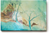 Sinus Art Wandbild 120x80cm Faszinierende Flussverzweigungen in türkisfarbenem Delta mit sandigen Uferformen