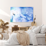 Paul Sinus Wandbild 120x80cm Pusteblume Löwenzahn Blau Kunstvoll Nahaufnahme