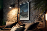 Paul Sinus Kunstdruck 40x60cm Monument Valley bei Nacht – Steinriesen unter dem Sternenzelt der USA