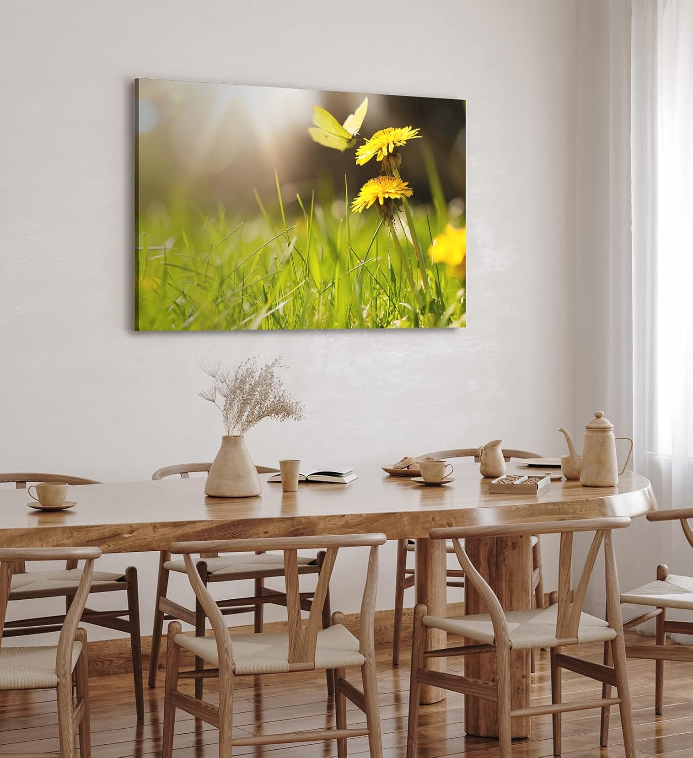 Paul Sinus Wandbild 120x80cm Sommerwiese Löwenzahn Schmetterling Gras Wiese