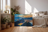 Sinus Art Wandbild 120x80cm Blick auf die Lichter von Rio mit markanter Silhouette des Zuckerhuts und tropischem Flair