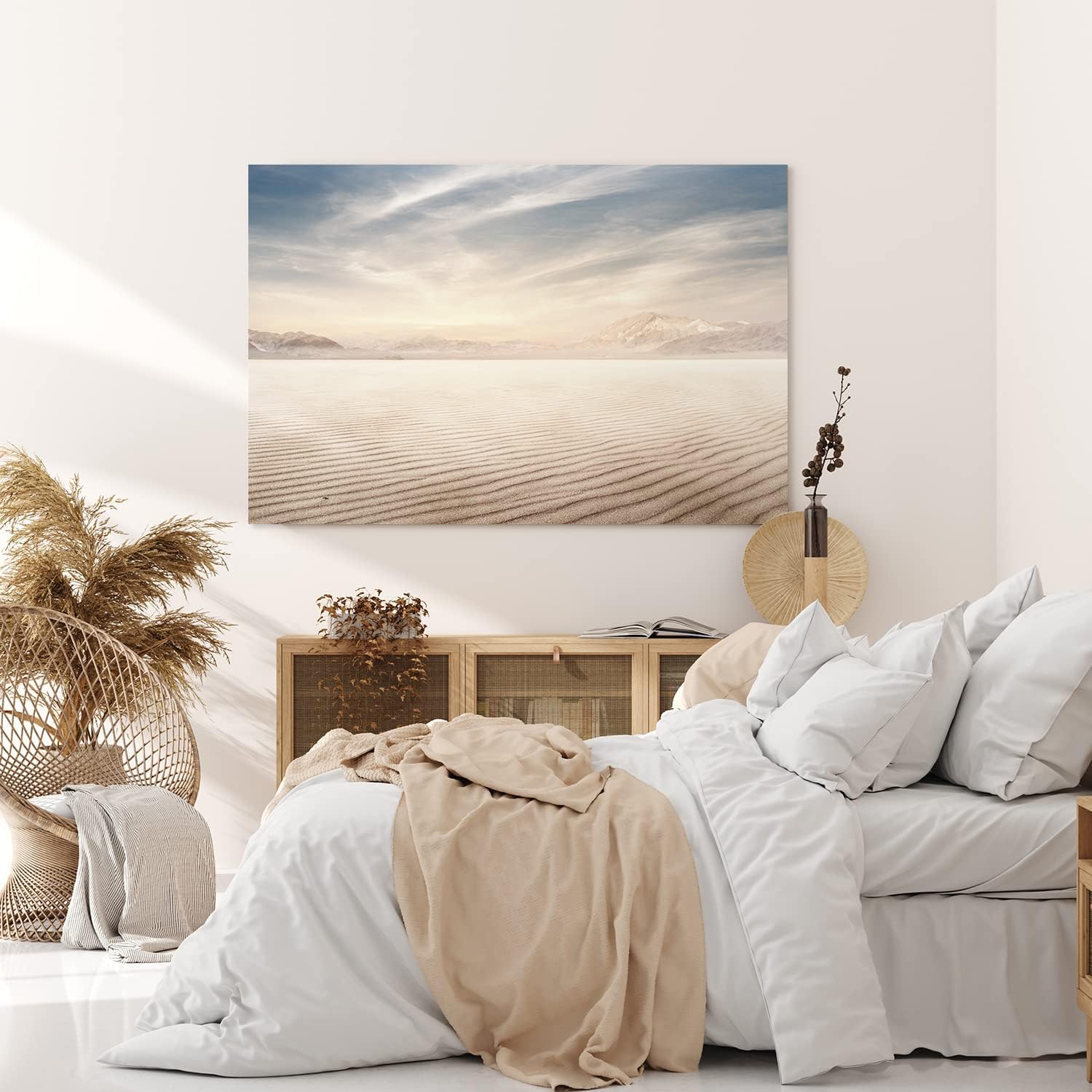 Paul Sinus Wandbild 120x80cm Wüstenlandschaft Wüste Berge Horizont Himmel Sand