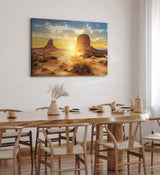 Wandbild 120x80cm Arizona USA Sonnenuntergang Three Sisters Valley Drive