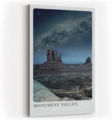 Paul Sinus Kunstdruck 40x60cm Monument Valley bei Nacht – Steinriesen unter dem Sternenzelt der USA