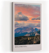 Paul Sinus Kunstdruck 40x60cm Dolomiten bei Sonnenuntergang – dramatische Wolken über italienischem Bergpanorama