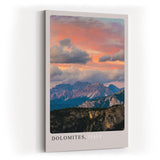 Paul Sinus Kunstdruck 40x60cm Dolomiten bei Sonnenuntergang – dramatische Wolken über italienischem Bergpanorama