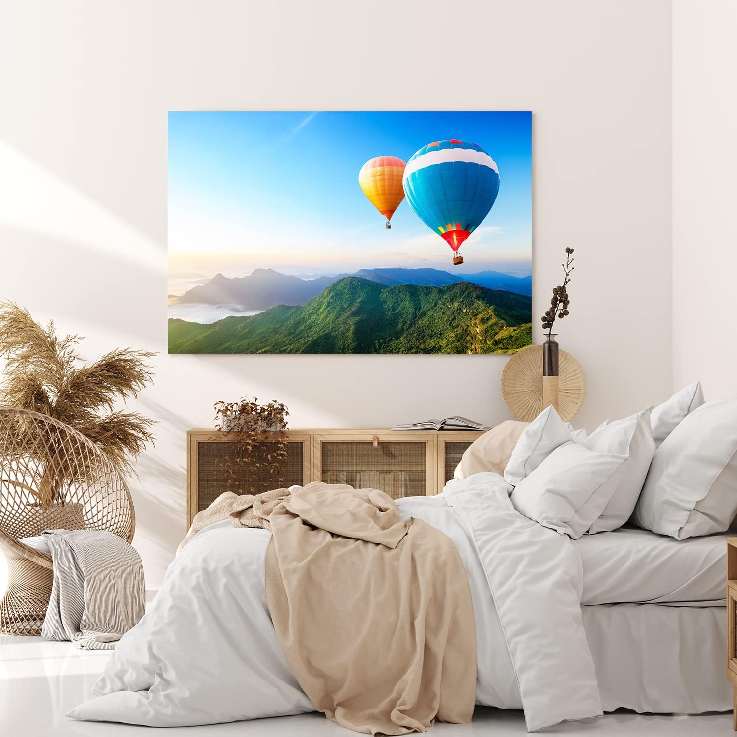 Paul Sinus Wandbild 120x80cm Heißluftballons Berge Irland Natur Himmel Fliegen