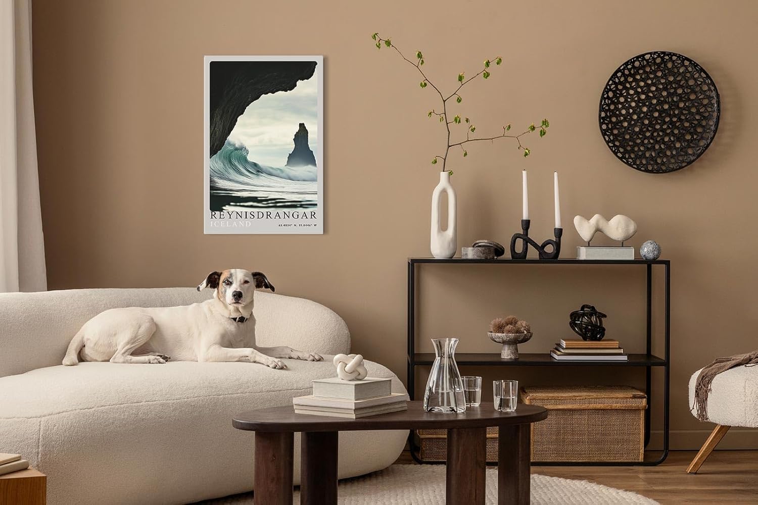 Paul Sinus Leinwandbild 40x60cm Leinwandbild Reynisdrangar Island Naturgewalt beeindruckende Wellen mystische Landschaft rauer Charme Nordatlantik