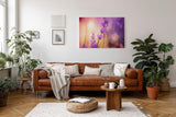 Sinus Art Wandbild 120x80cm Stimmungsvolles Lavendel-Motiv mit leuchtenden Farben auf harmonischem Hintergrund