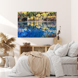Paul Sinus Wandbild 120x80cm Bergsee Natur Wasser Bäume Sommer See