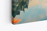 Paul Sinus Wandbild 120x80cm Vierwaldstättersee Luzern Schweiz Holzbrücke Sonnenuntergang