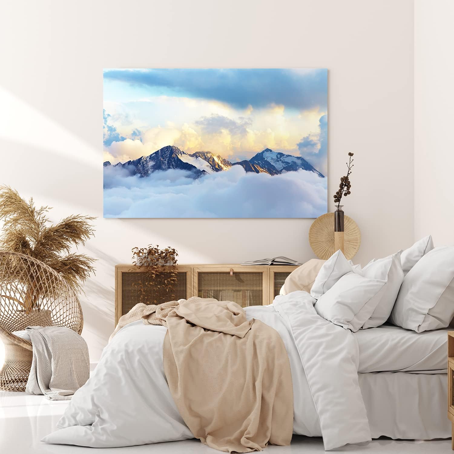Paul Sinus Wandbild 120x80cm Himalaya Gebirge Schneegipfel über den Wolken