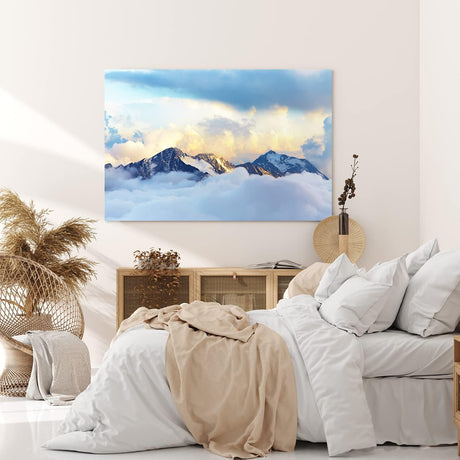 Paul Sinus Wandbild 120x80cm Himalaya Gebirge Schneegipfel über den Wolken