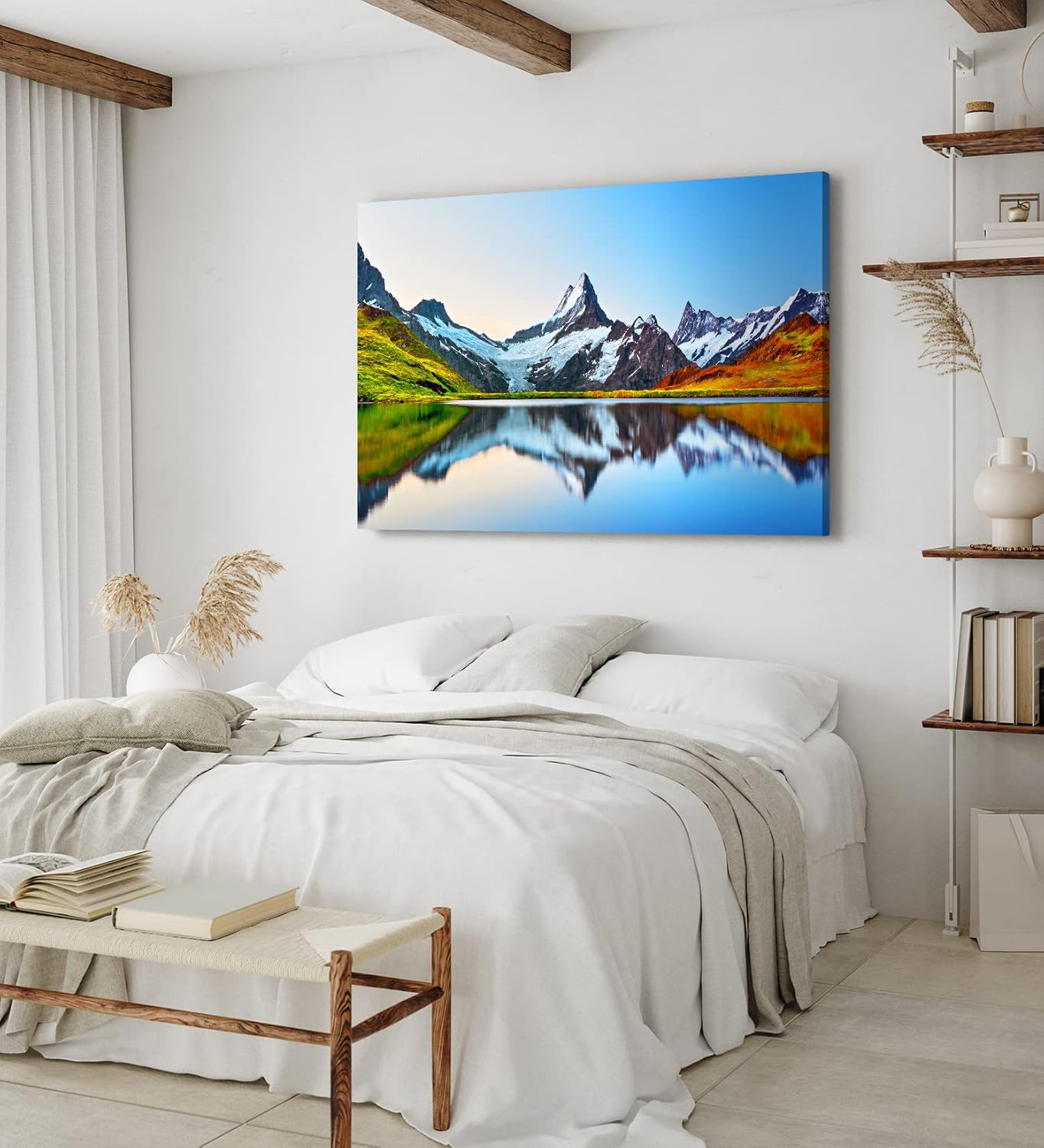 Paul Sinus Wandbild 120x80cm Bachalpsee Schweiz Alpensee See Landschaft Berggipfel