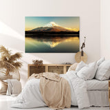Paul Sinus Wandbild 120x80cm Fuji Berggipfel Japan Vulkan See Berg Schneegipfel