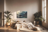 Sinus Art Wandbild 120x80cm Beeindruckende Alpenlandschaft mit Eis, Wasser und Licht – kraftvoll und beruhigend zugleich
