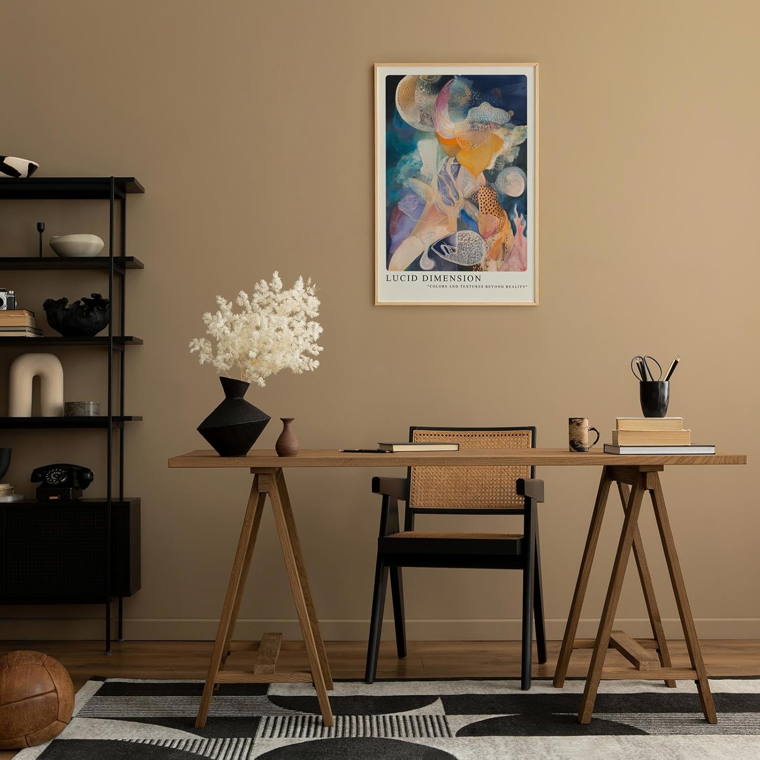 Paul Sinus Leinwandbild 40x60cm abstrakte Farbwelten mit surrealen Strukturen und organischen Formen – kunstvolles Leinwandbild für moderne Raumgestaltung
