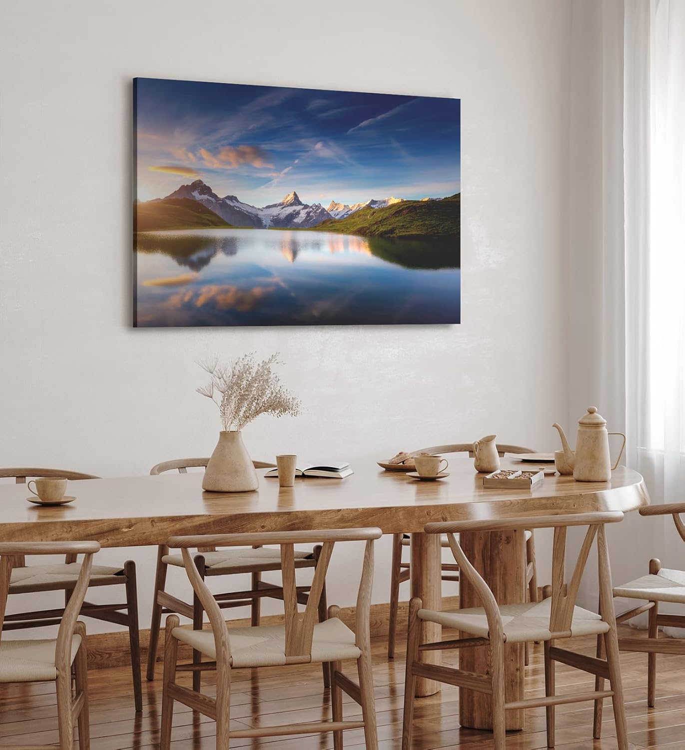 Paul Sinus Wandbild 120x80cm Bachalpsee Schweiz Alpensee See Landschaft Berggipfel