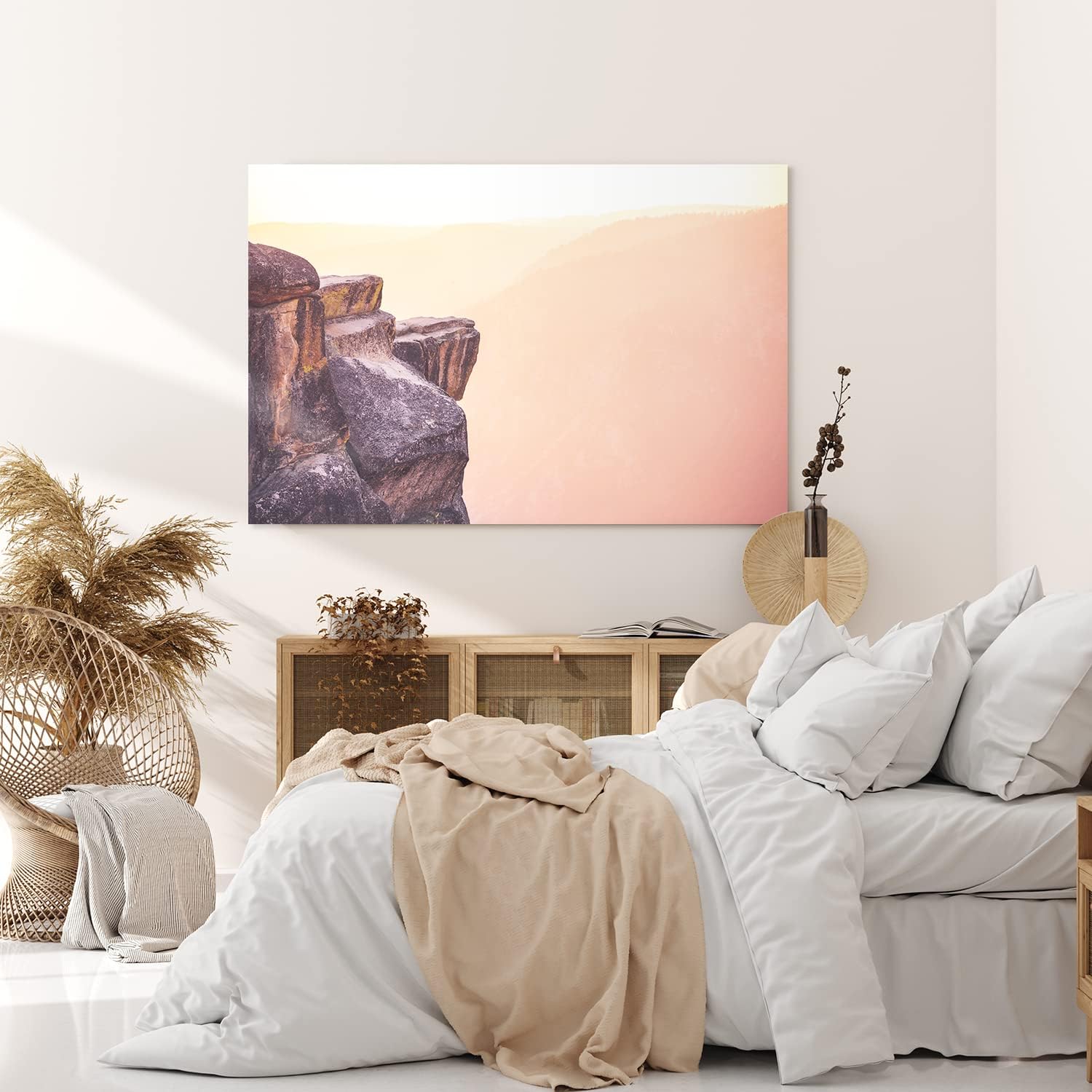 Paul Sinus Wandbild 120x80cm Felsvorsprung Berge Gebirge Felsen Natur Fotokunst