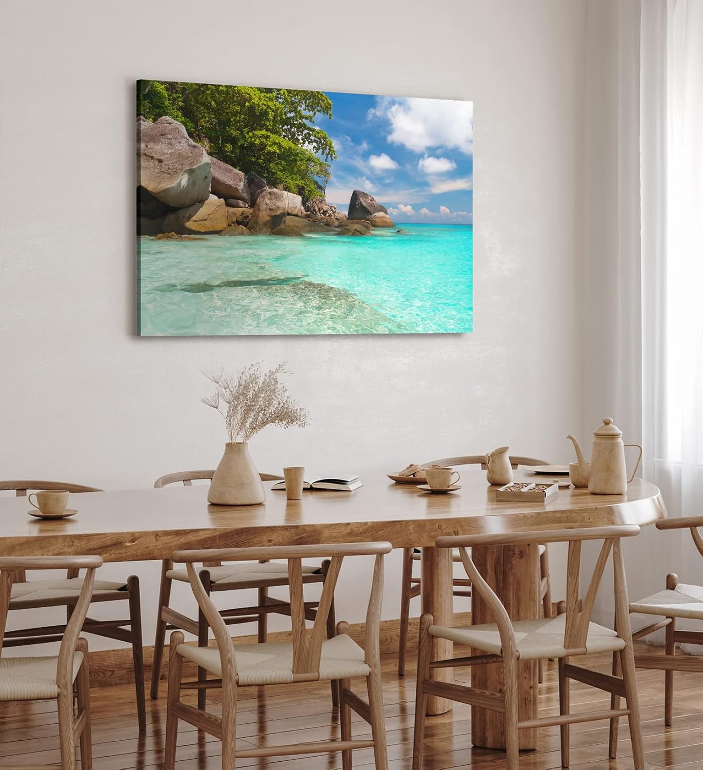 Paul Sinus Wandbild 120x80cm Karibik Meer Türkis Sommer Sonnenschein Urlaub