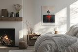 Paul Sinus Leinwandbild 80x120cm Roots of Blood – Symbolischer Baum mit dramatischen roten Wurzeln auf abstrakter Leinwand