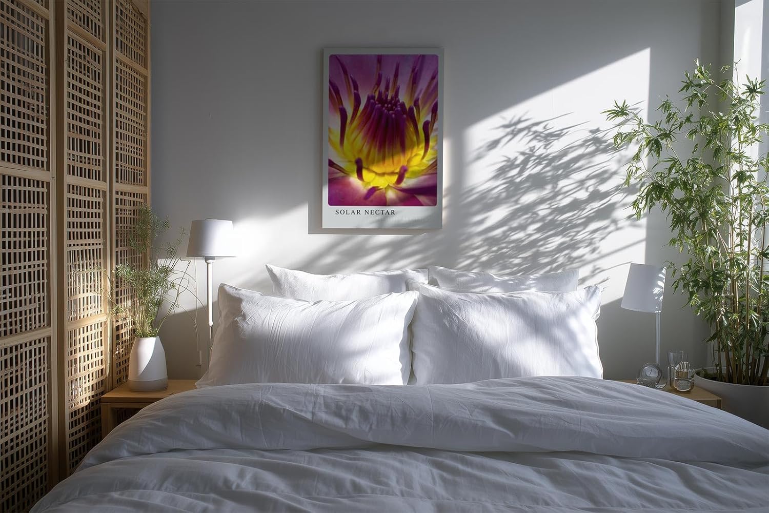 Paul Sinus Kunstdruck 40x60cm Blume Makro Gelb Pink Lila Lotus Blüte Solar Nectar