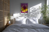 Paul Sinus Kunstdruck 40x60cm Blume Makro Gelb Pink Lila Lotus Blüte Solar Nectar