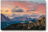 Sinus Art Wandbild 120x80cm Spektakuläres Bergpanorama im Licht eines dramatischen Sonnenuntergangs