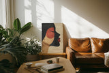 Paul Sinus 60x90cm Wandbild Sanfte Kontur – Stilvolles Frauenporträt in abstrakter Form auf Leinwand Holzrahmen