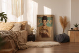 Paul Sinus Wandbild in 40x60cm Coffee First – stilvolles Barista-Porträt mit Kaffeetasse im Vintage-Art-Stil