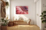 Sinus Art Wandbild 120x80cm Detailreiche Makroaufnahme einer Blüte mit sanfter Eleganz und organischer Struktur
