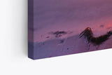Paul Sinus Wandbild 120x80cm Meer Steg Sonnenuntergang Rot Himmel Abendröte