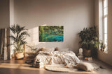 Sinus Art Wandbild 120x80cm Die Äste im Vordergrund und das klare Wasser erzeugen Tiefe und beruhigende Natürlichkeit