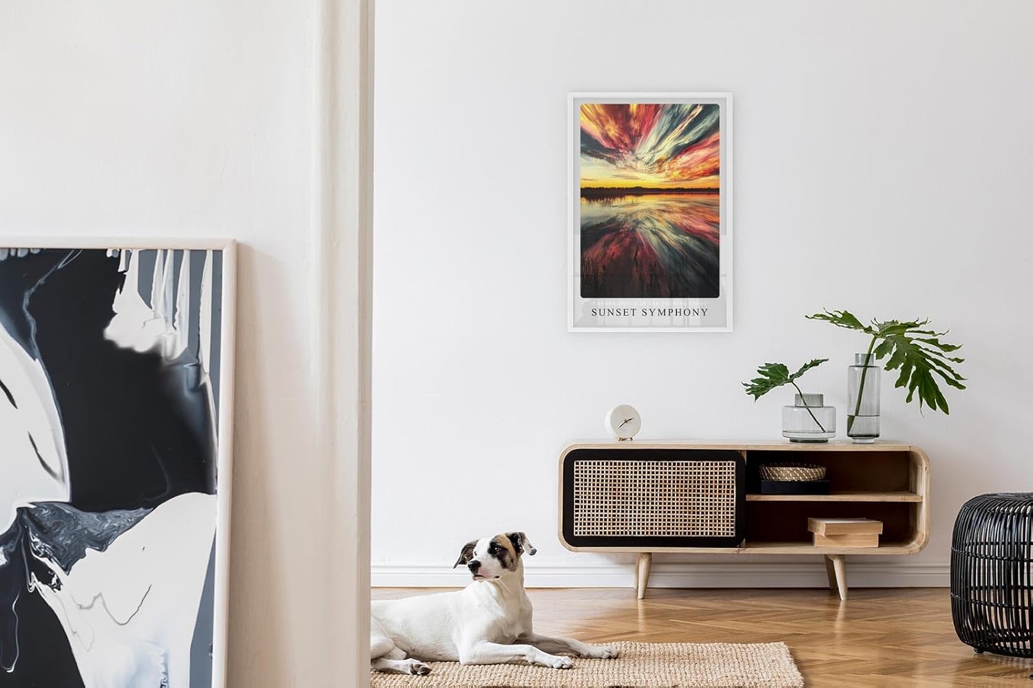 Paul Sinus Leinwandbild 40x60cm Sunset Symphony spektakulärer Sonnenuntergang farbenprächtiger Himmel Spiegelung im Wasser Naturdramaturgie