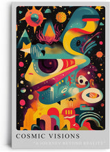 Paul Sinus Leinwandbild 80x120cm Leinwandbild Cosmic Visions surreale Kunst farbenfrohe Ästhetik kosmische Fantasie futuristische Dimension
