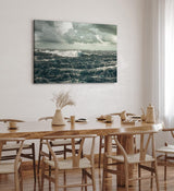 Paul Sinus Wandbild 120x80cm Raue See Meer Wellen Grau Ozean Horizont Sturm