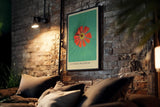 Paul Sinus Kunstdruck 40x60cm Blume Makro Lotus Balance grün rot Centered Blossom