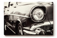Sinus Art Wandbild 120x80cm Ästhetische Nahaufnahme eines ikonischen Oldtimers mit glänzendem Chrom