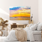 Paul Sinus Wandbild 120x80cm Thailand Meer roter Himmel Sonnenuntergang Schiffe